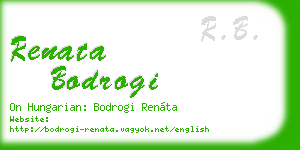 renata bodrogi business card